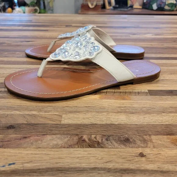 Kate Spade Cora Jeweled Thong Toe Flat Sandals - Picture 5 of 12
